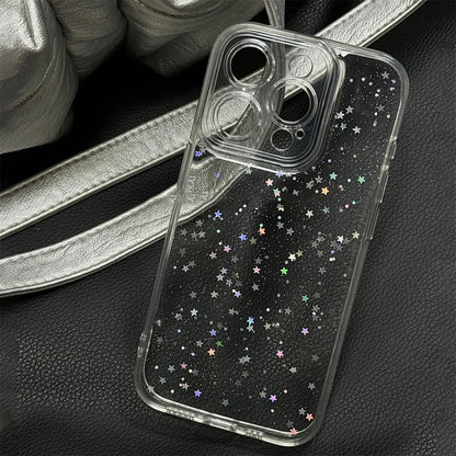 Luxury Clear Star Bling Glitter Phone Case