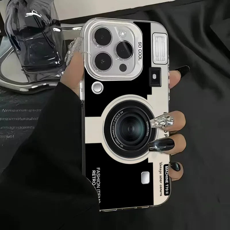 Retro Recording Device Printed Shockproof Matte Phone Case