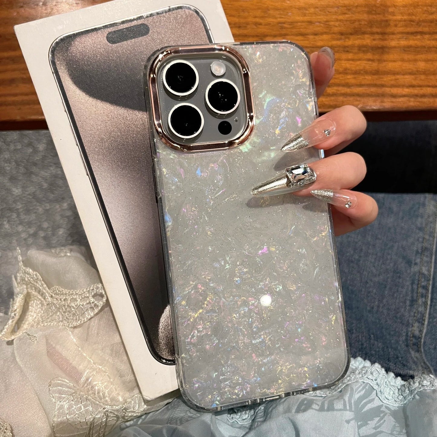 Luxury Glitter Shell Pattern Laser Phone Case New