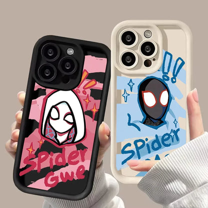 Cartoon Marvel Spiderman Couple Phone Case