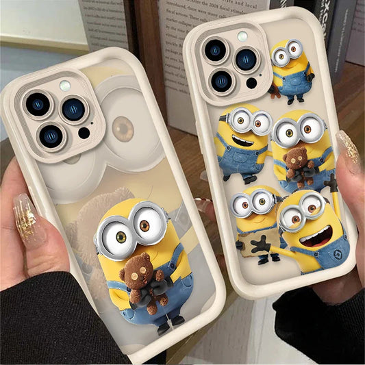 Cartoon Minions Silicone iPhone Case