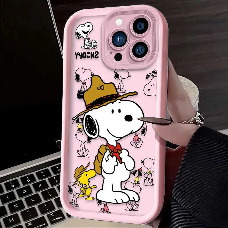Cartoon Snoopy Silicone iPhone Case
