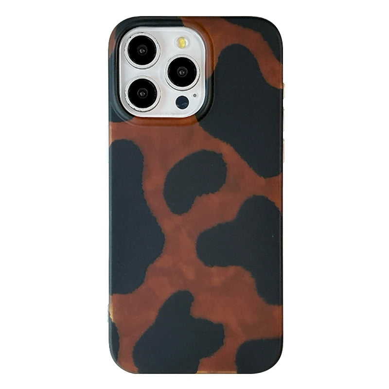 Ins Trendy Milk Cow Print IMD TPU Phone Case