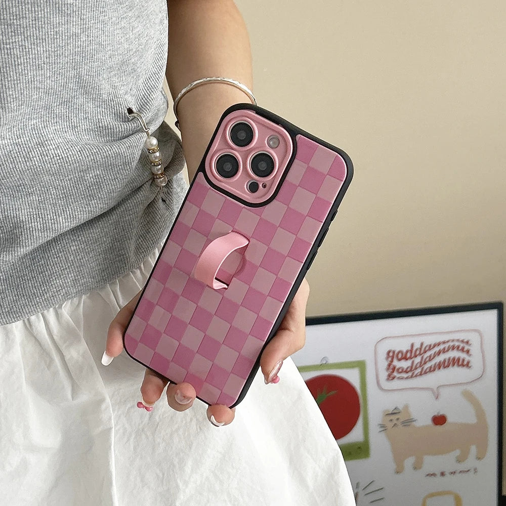 Simple Lattice Collision Grid Pattern Phone Case