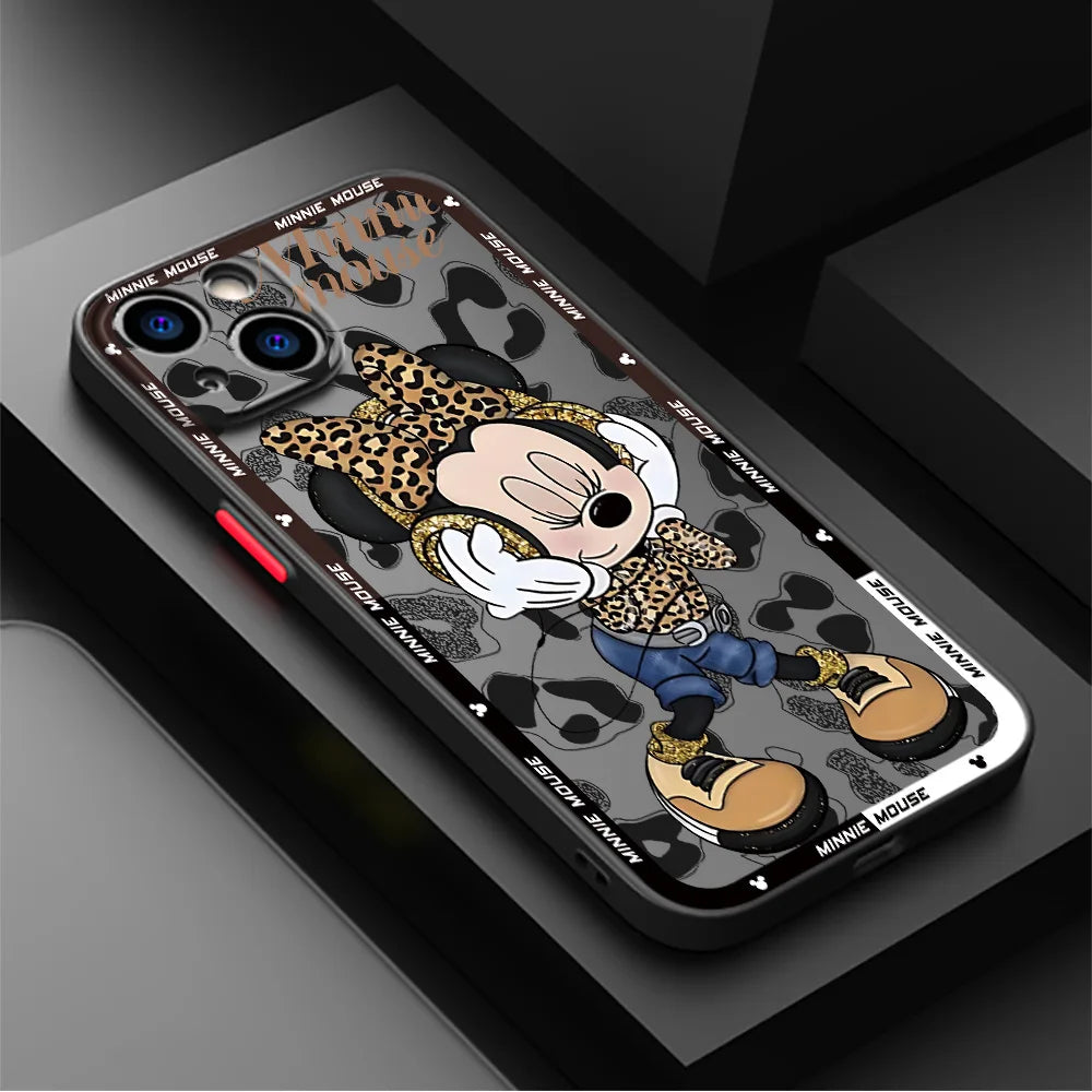 Disney Leopard Mickey Minnie Phone Case for iPhone