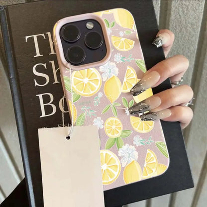 Yellow Lemon Slice Lichee Pattern Phone Case New