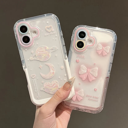 Pink Bow Moon Stars Bracket Phone Phone Case