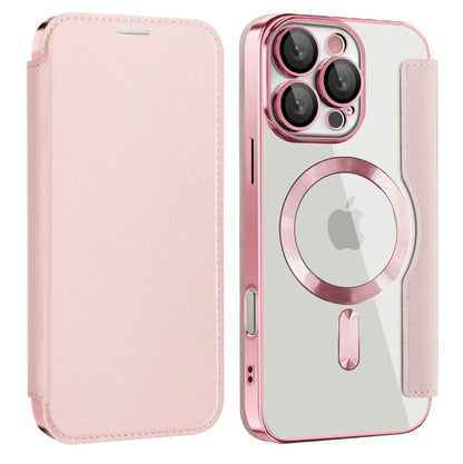 Transparent Flip Leather Wallet Phone Case