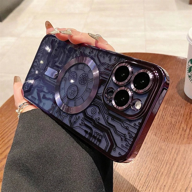 Mechanical Gear Transparent Case for iPhone