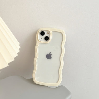 Fashion Transparent Curly Wave Case
