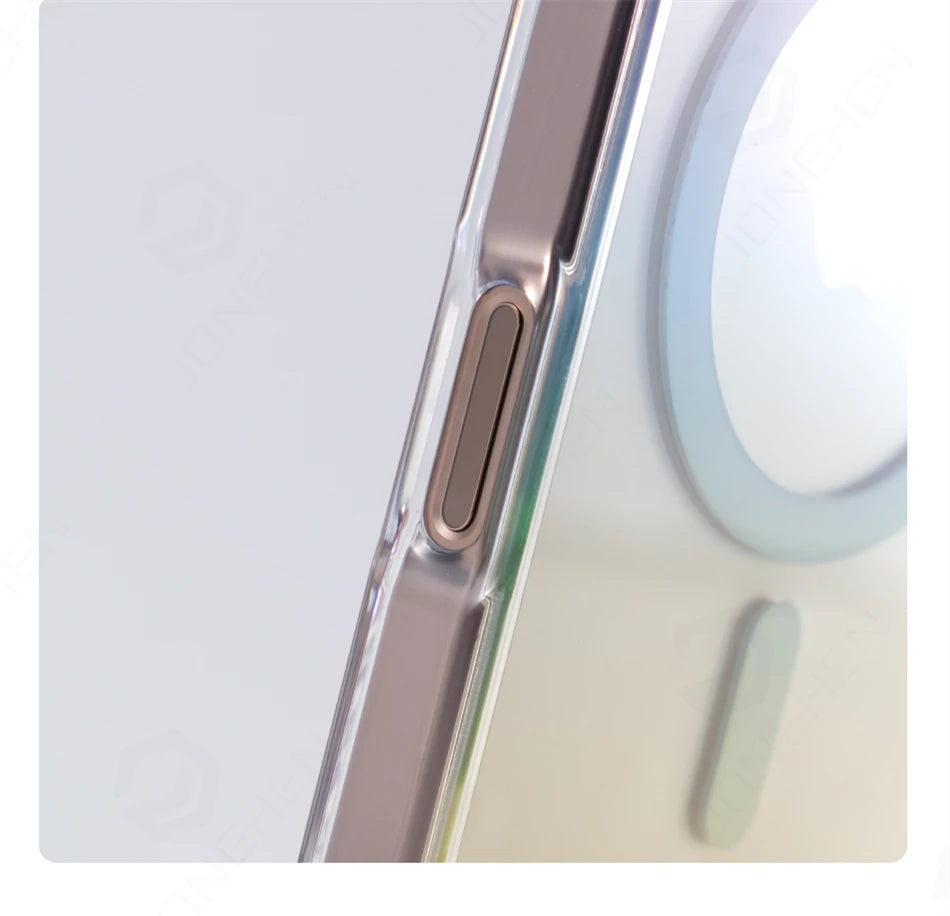 For Magsafe Gradient Clear Laser Aurora Phone Case