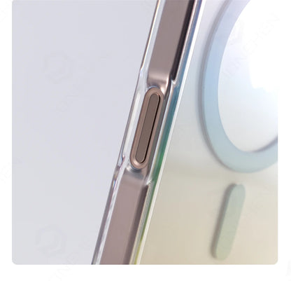 For Magsafe Gradient Clear Laser Aurora Phone Case