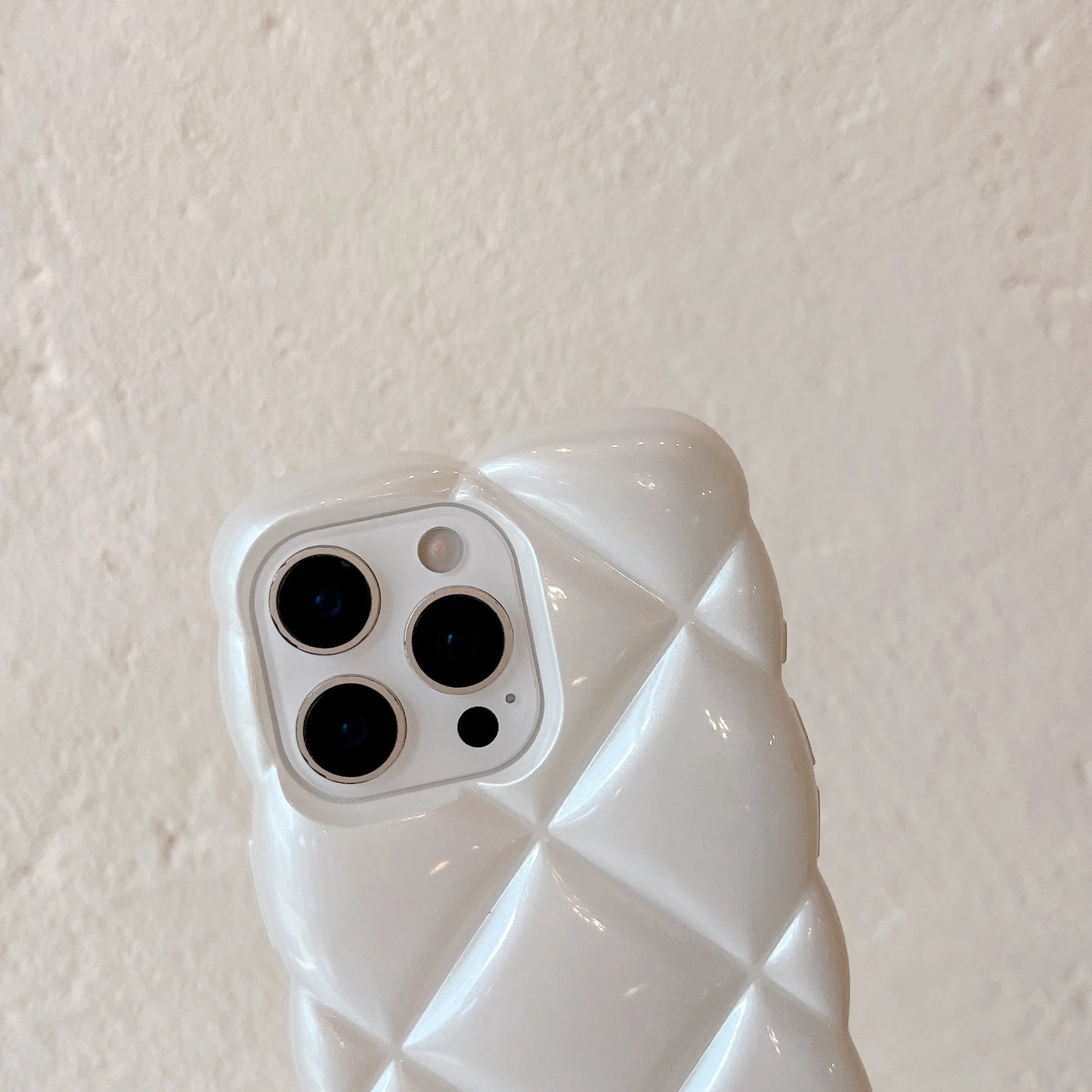 3D Luxury Diamond Lattice Air Cushion Color Plating Phone Case