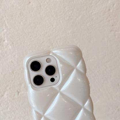 3D Luxury Diamond Lattice Air Cushion Color Plating Phone Case