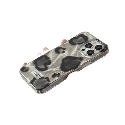 Cute Leopard Prints Feather Yarn Phone Case