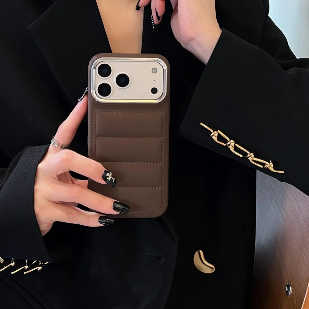 Fashion Down Jacket Silicone Relax Phone Case