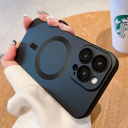 Ultra Thin Silicone Magsafe Magnetic Wireless Charge Phone Case