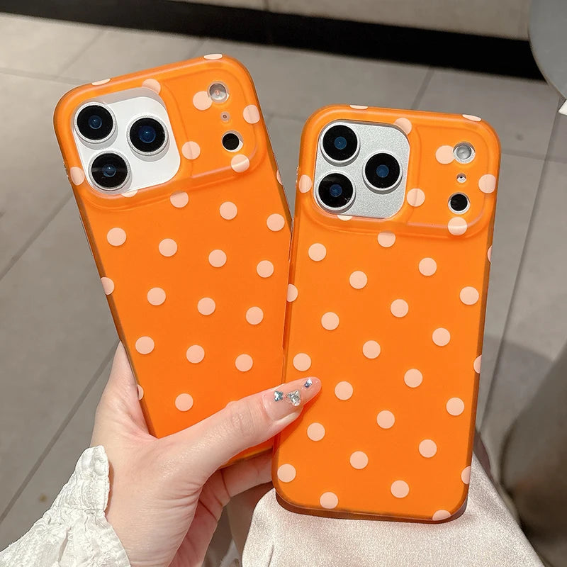 Popular Cosmic Orange Circular Dots IMD TPU Phone Case
