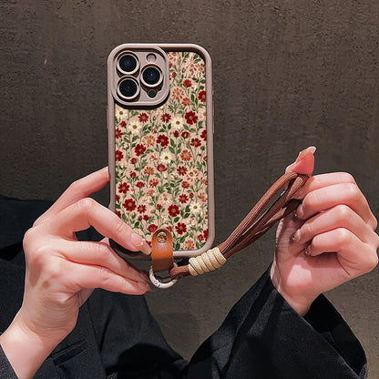 Cute Flower Lanyard Phone Case for iPhone