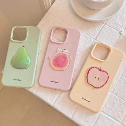 3D Cute Ins Fruit Apple Pear Guava Phone Case
