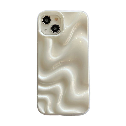 Stylish Wine Red Irregular Water Ripples 3D Phone Case