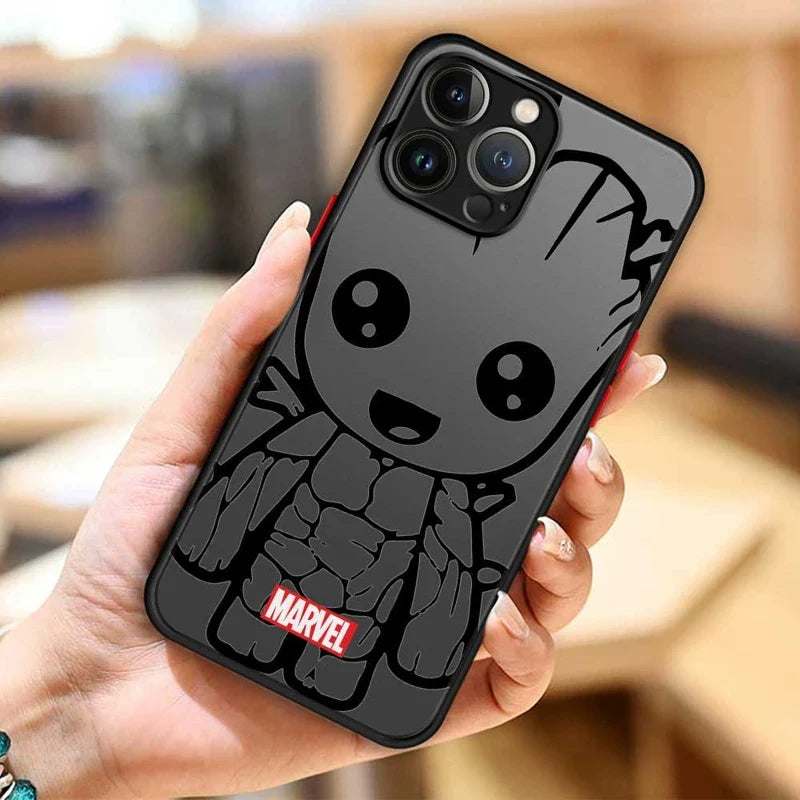 Marvel Groot & Iron Man Clear Phone Case for iPhone