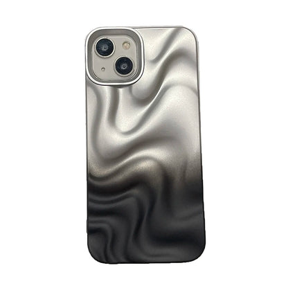 Stylish Wine Red Irregular Water Ripples 3D Phone Case