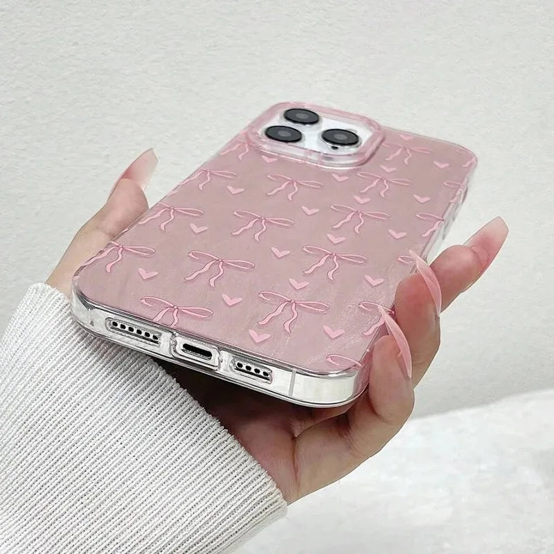 Fashionable Butterfly Bow Print Phone Cases