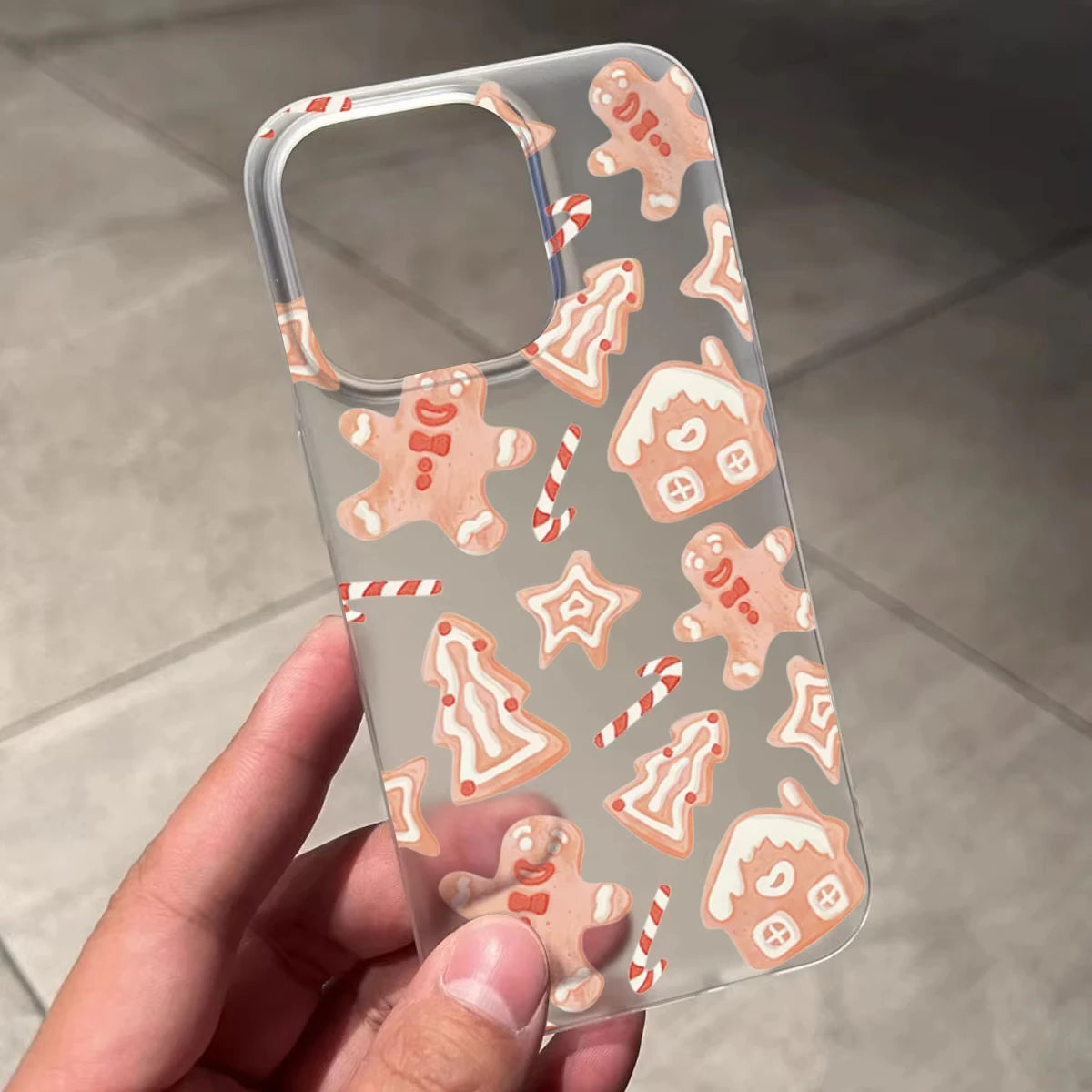 Winter Christmas Graphic Print Clear Phone Case