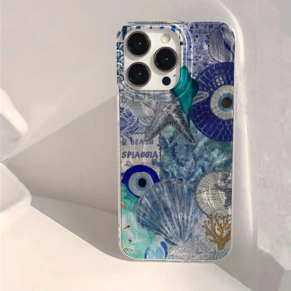 Evil Eye Butterfly Collage Chiffon Texture Phone Case