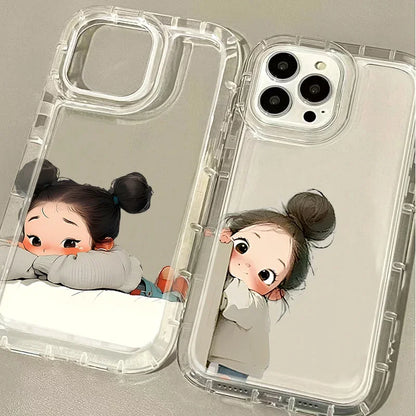 Cute Angry Little Girl Pattern Silicone Case