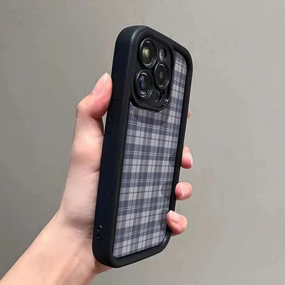 Retro Checkered Print Anti-fall Phone Case