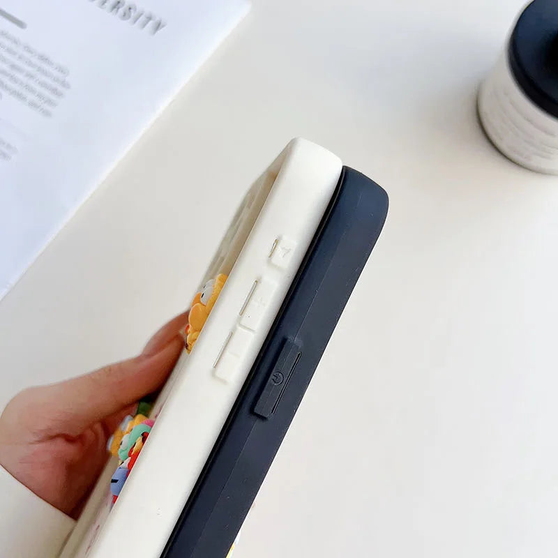 Cute SpongeBob Family Toy Cartoon Multistep Soft Phone Case