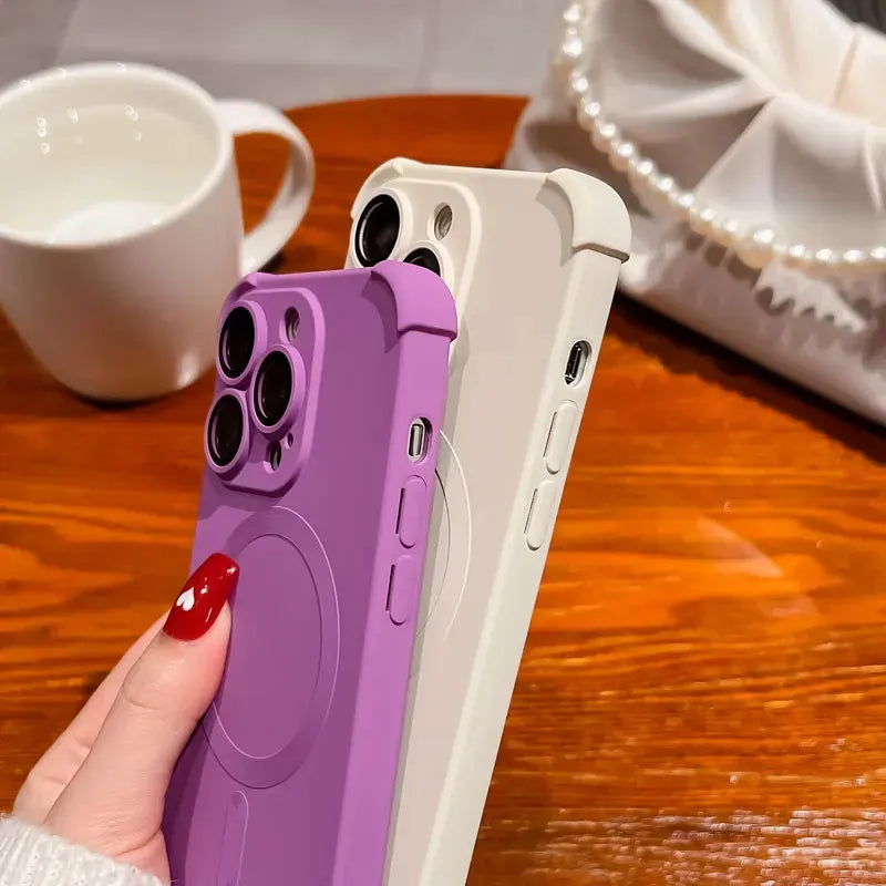 Magnetic Shockproof Silicone Bumper Phone Case
