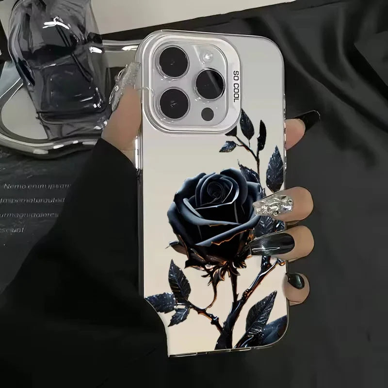 Black Gold Rose Phone Case