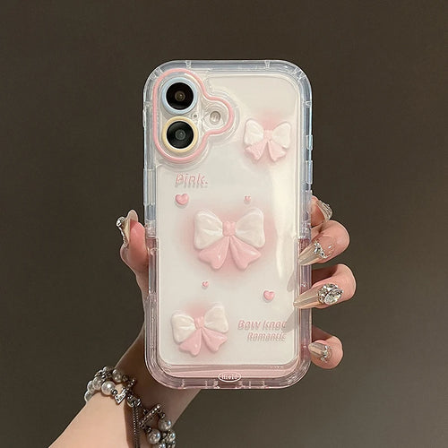 Pink Bow Moon Stars Bracket Phone Phone Case