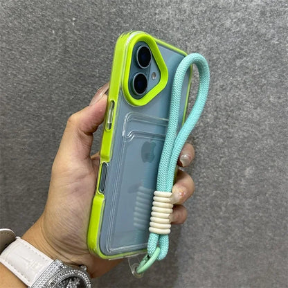 Luxury Card Slot Bag Clear With lanyard Phone Case