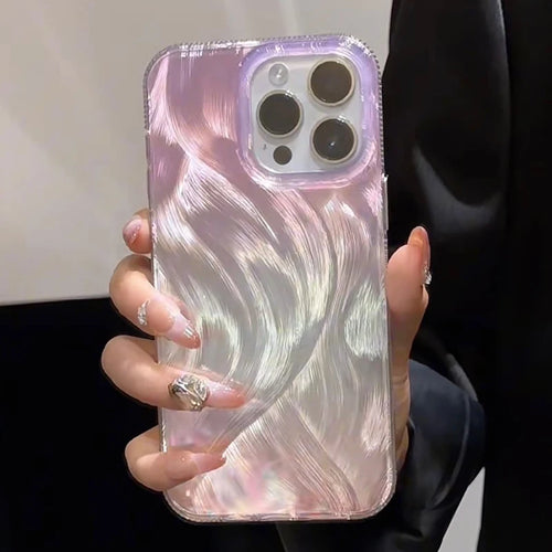 Fashion Laser Shell Pattern Gradient Color Phone Case