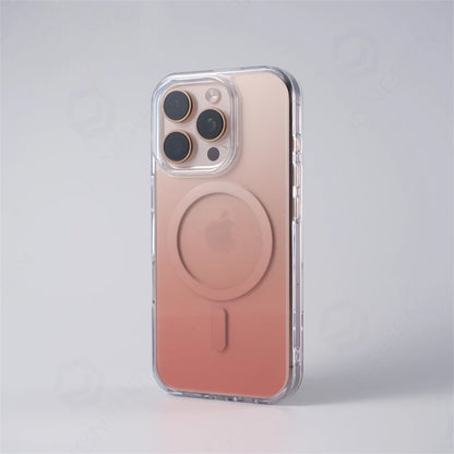 For Magsafe Gradient Clear Laser Aurora Phone Case