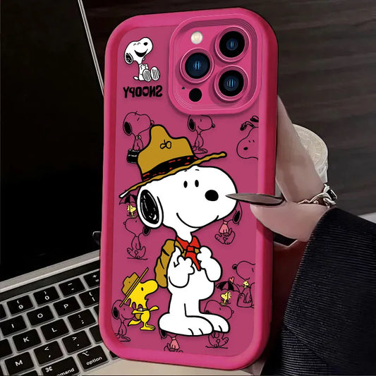Cartoon Snoopy Silicone iPhone Case