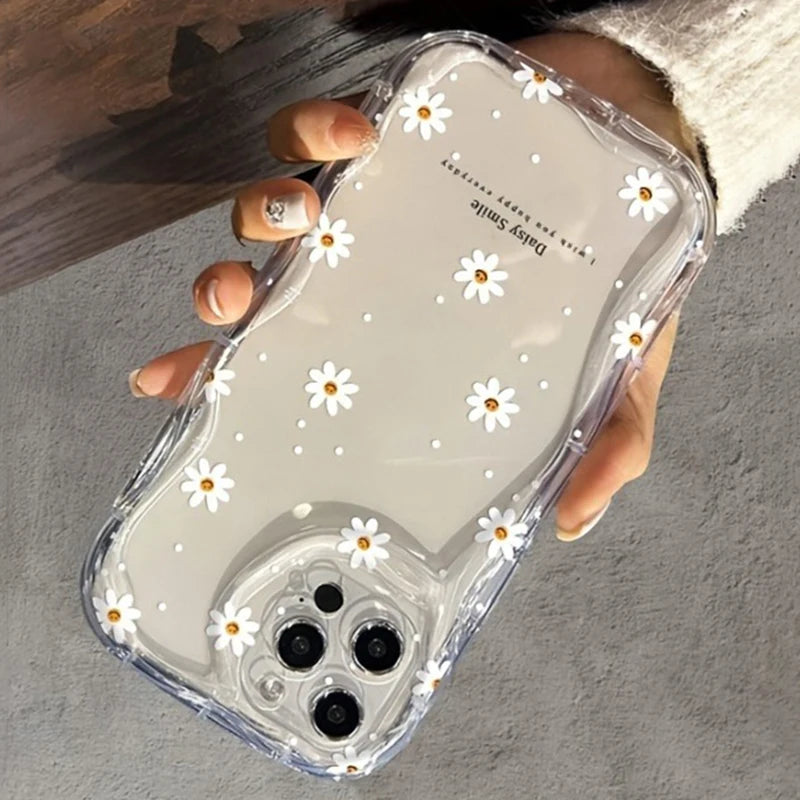Small Chrysanthemum Clear Phone Case