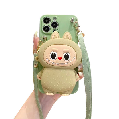 Cartoon Crossbody Wallet Phone Case