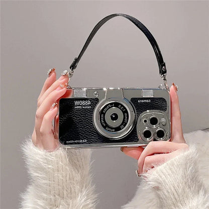 Vintage Leather Camera Strap iPhone Case