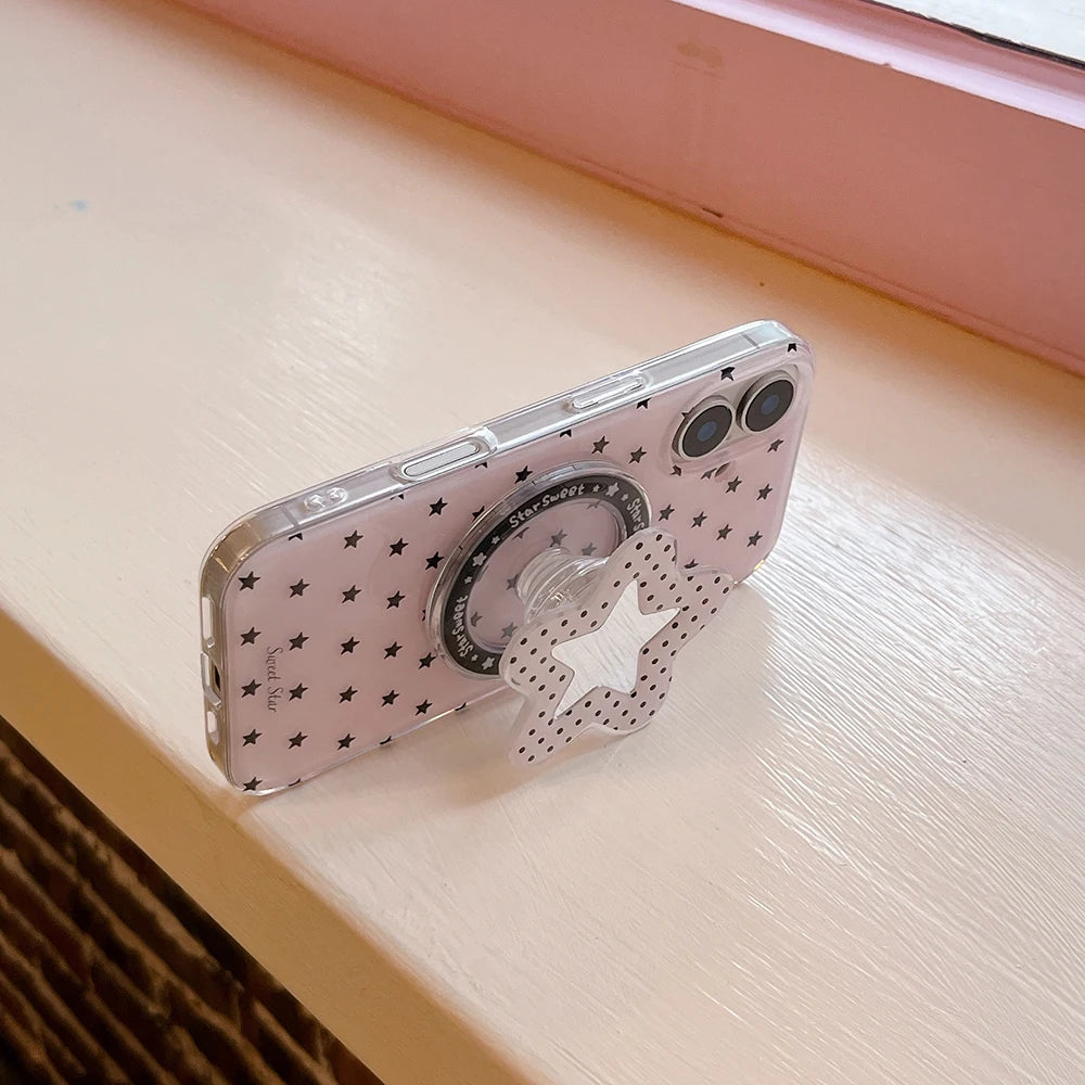 3D Cute Stars for Magsafe Magnetic Holder Phone Case