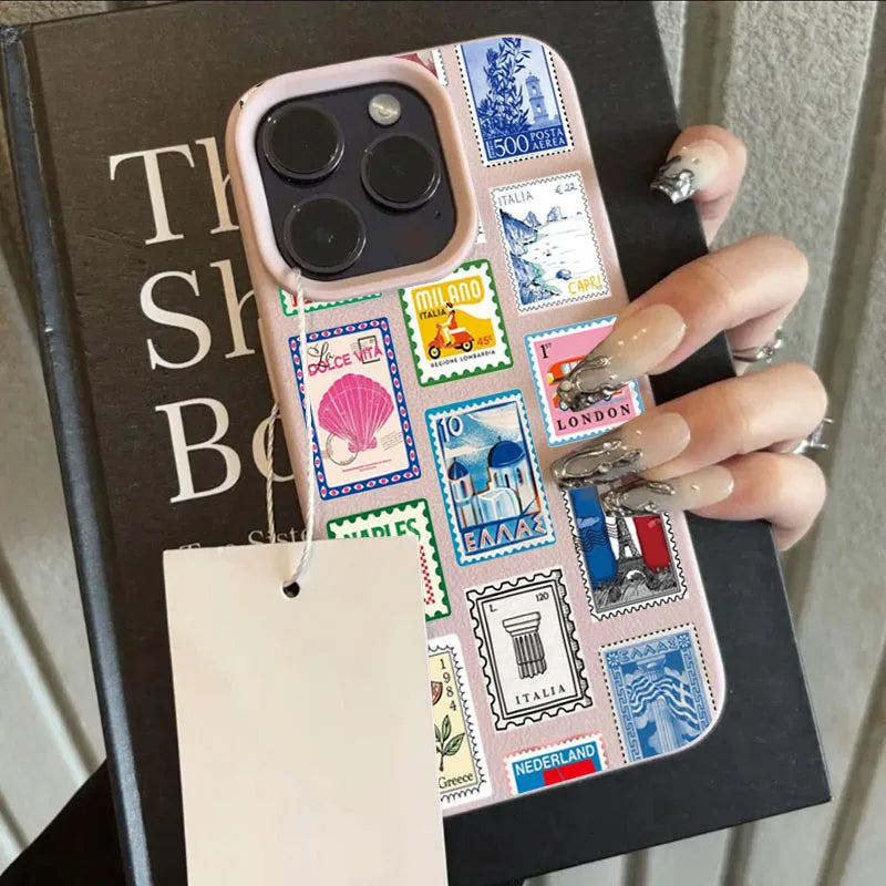 Vibrant Retro Stamp Lichee Design Phone Case