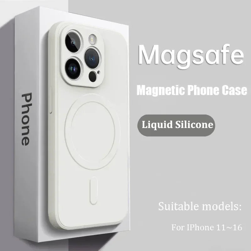 Luxury Magsafe Liquid Silicone Soft Phone Case New