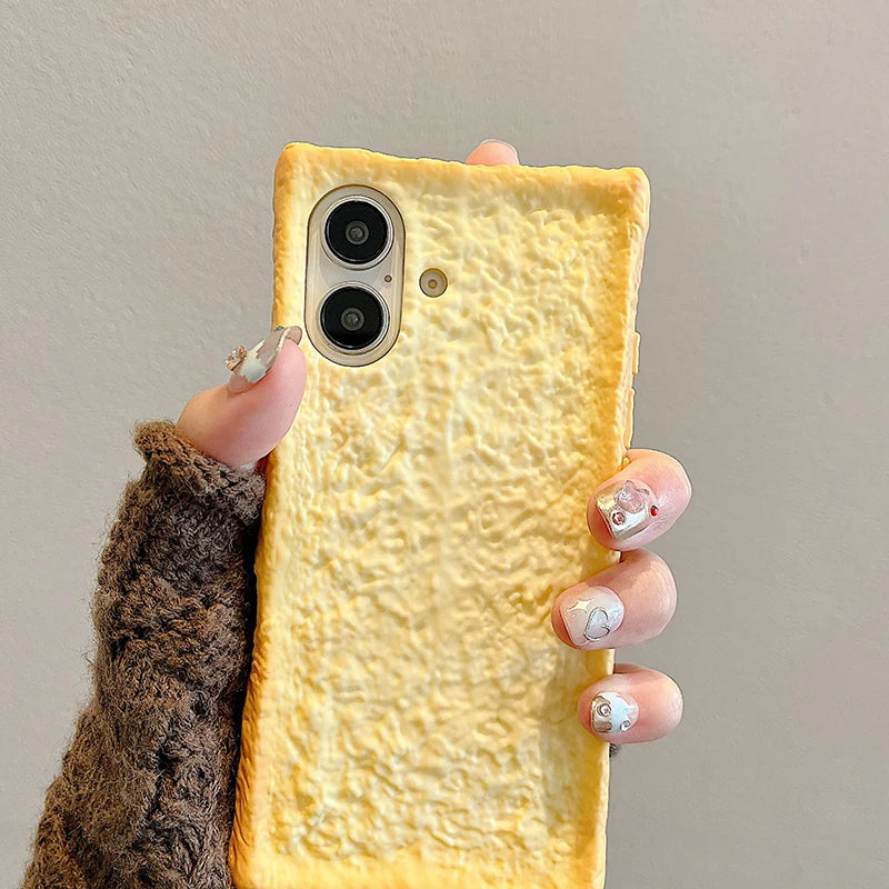 Fashion Funny Bread Toast Soft Silicone Phone Case