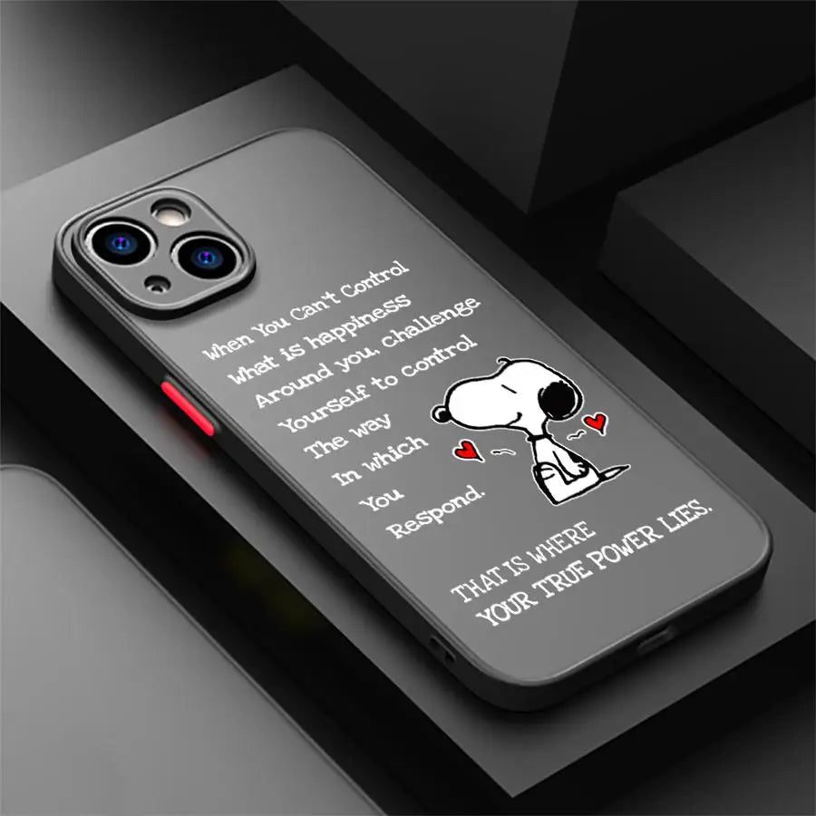Snoopy Astronaut Cartoon Phone Case for iPhone