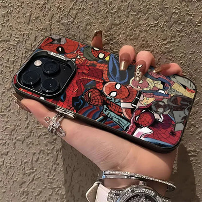 Marvel Spider-Man & Deadpool Cartoon iPhone Case
