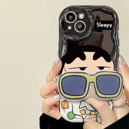 C-Crayon S-ShinChan Wave Clear Phone Case